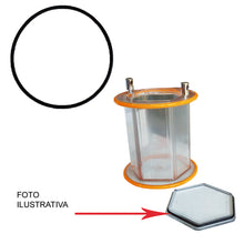 EMPAQUE TAPA HEXAGONAL BARRIL TRANSPARENTE 3 KG