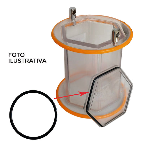 EMPAQUE TAPA HEXAGONAL BARRIL TRANSPARENTE 3 KG