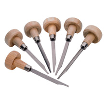 BURILES C/MANGO MADERA JGO 6